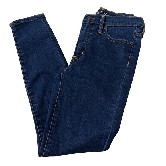 J. Crew Mercantile Jeans Size 25 Dark Wash Mid-Rise Skinny 5-Pocket Denim - Picture 1 of 6
